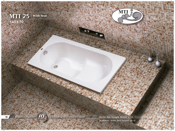 אמבטיה מלבנית 140X70 MTI-25