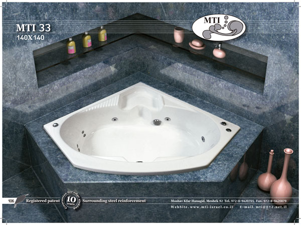 אמבטיה פינתית 140X140 MTI-33