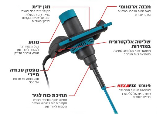 מערבל אלקטרוני קומפקטי 1,1010W Collomix - image