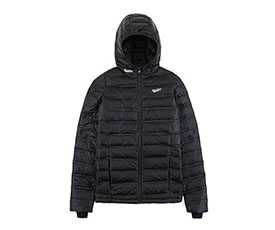 מעיל גברים שחור פלומת אווז קל משקל עם כובע מבית Blunstone