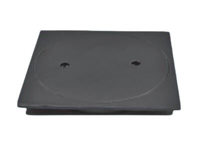 מכסה מרובע "4 מתכת שחור קיסנר