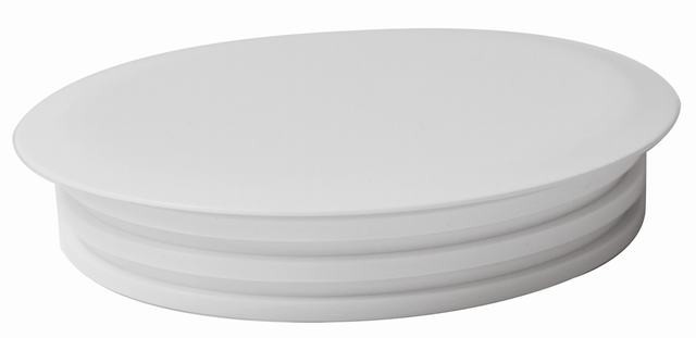 מכסה פלסטיק לבן עגול 4" ספאדיני