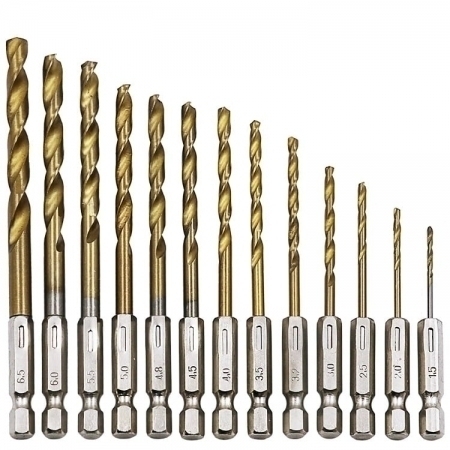 מקדח טיטניום לברזל HSS-G RED HEX לאימפקט מילווקי במידות שונות