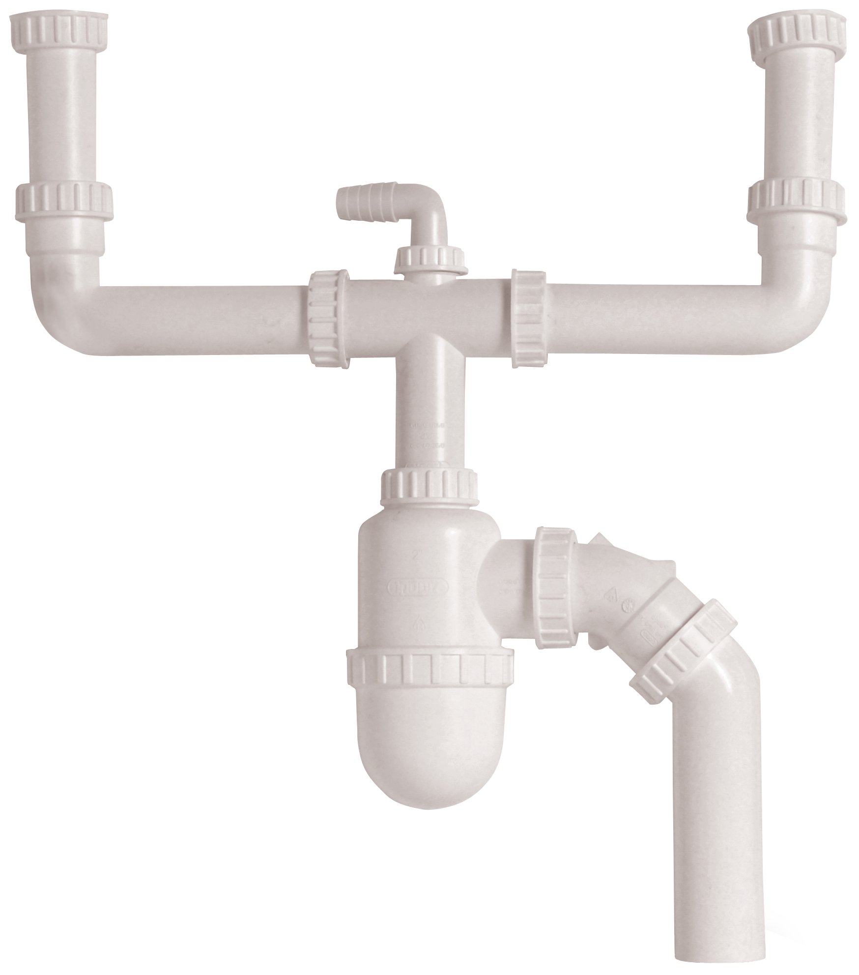 סיפון כפול למטבח 2"  אמריקאי