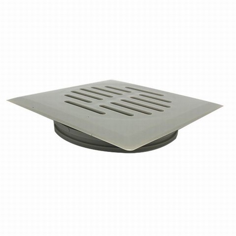 רשת מרובעת לפתח ניקוז אפור 4"