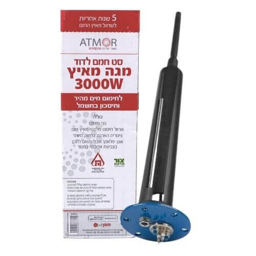 סט חמם לדוד מגה מאיץ + גוף  3000W אטמור - image
